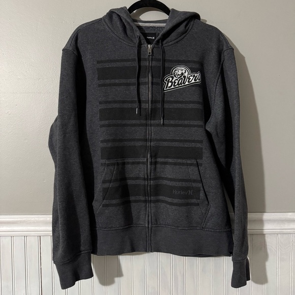 Hurley Other - Bemidji State BSU Beavers Zip Up Hooded Sweatshirt size Large